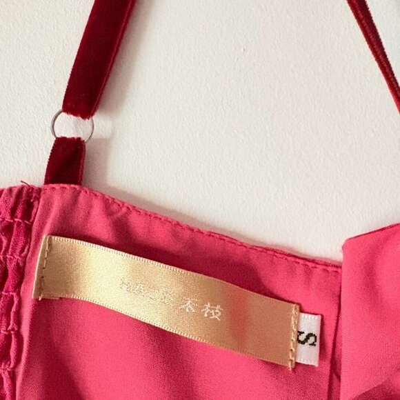 Haze Gingham Check Picnic Tie Midi Dress Raspberry Pink Size XS/Small - Picture 4 of 6